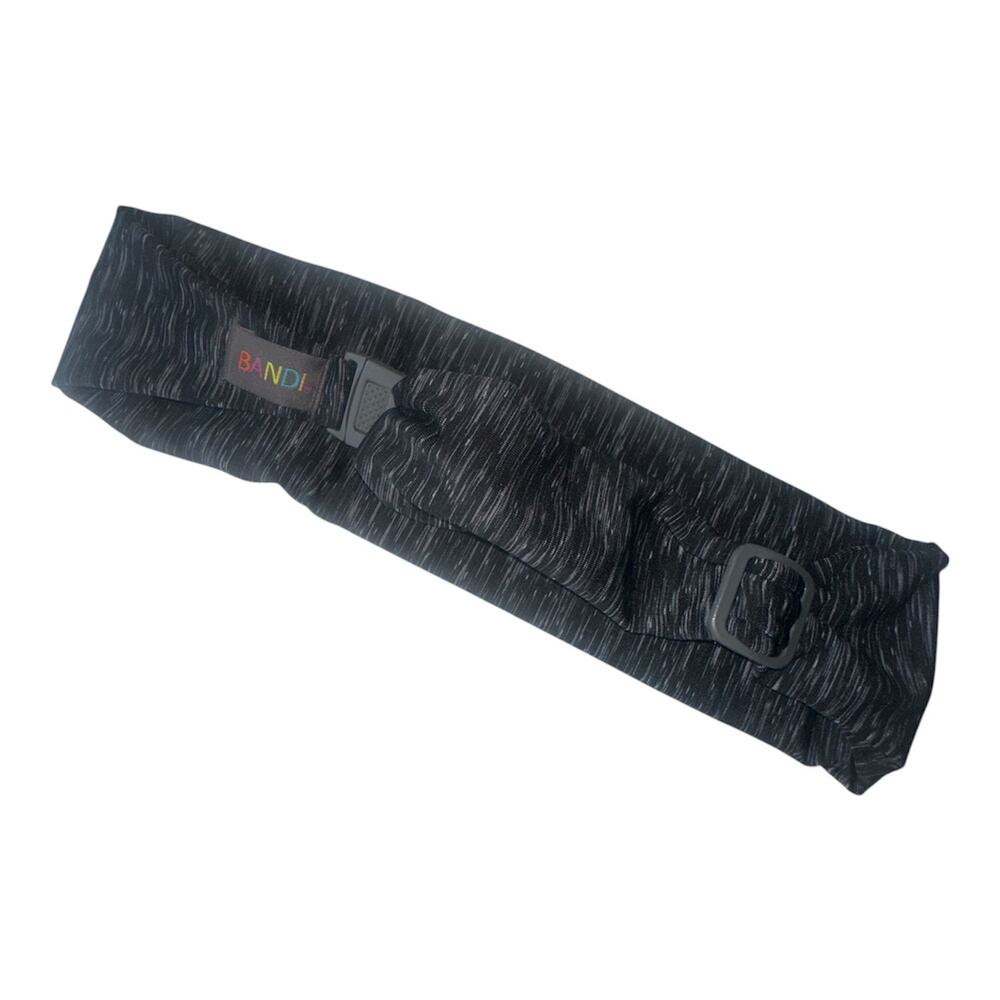 BANDI Adjustable Running Belt Hidden Pocket Stretch Fitness Waist Pack Gray Blac